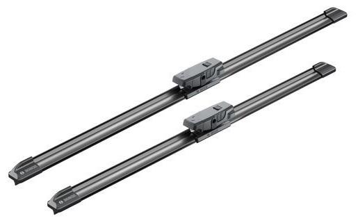 Set ștergătoare de parbriz BOSCH AeroTwin AM460S 3 397 007 460, lungimi 530 mm și 450 mm, fără carcasă, cu spoiler